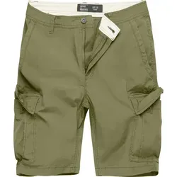 Vintage Industries V-Core Ryker Shorts in Grün, Größe 31 für Männer - Bequeme Shorts aus Stretch-Stoff mit 4 praktischen Taschen. Ideal für Freizeitaktivitäten und den Sommer.