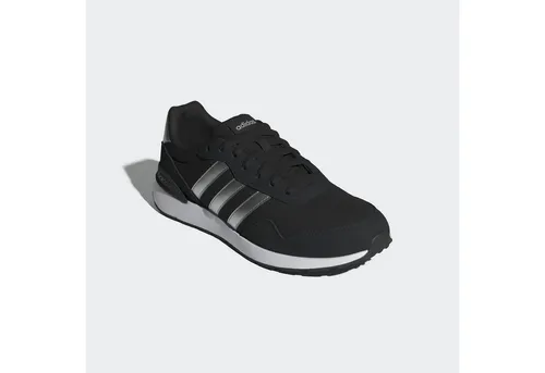 adidas Damen Run 60s 4.0 Shoes - Core Black/Silver Metallic/Cloud White - Damen-Sneaker mit regulärer Passform, Obermaterial aus Textil und Leder für optimalen Komfort und Stil beim Laufen oder im Alltag.