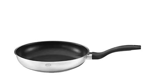 RÖSLE Basic Line Bratpfanne Ø 24 cm - Edelstahl Universalpfanne mit robuster Antihaftversiegelung ProPlex, ideal für fettfreies Braten. Für alle Herdarten geeignet und spülmaschinenfest.