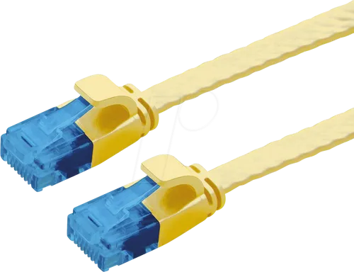 VALUE 21992035 - Patchkabel Cat.6a, UTP, extra-flach, gelb, 5 m
