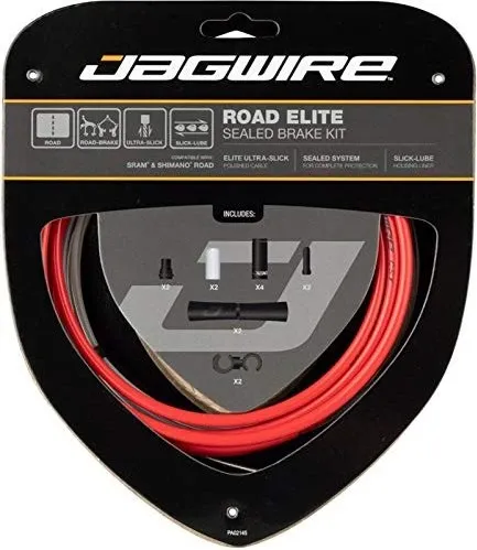 Jagwire 2X Elite Sealed Schaltzugset - Hochwertige Schaltzüge für präzise Schaltvorgänge - Außenhüllen für Fahrräder, optimiert für reibungslose Schaltvorgänge und langlebige Leistung.