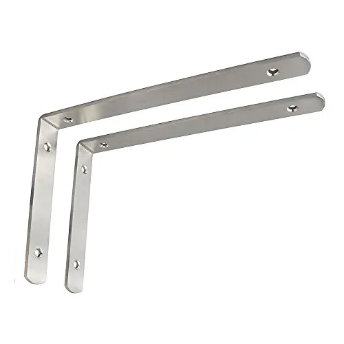 SAYAYO Winkel Regal Regalwinkel Edelstahl Gebürstete Multifunktionale Metallwinkel für Wandhalterung Regal, Regalhalterung, Eckregal, Hölzern Möbel, 2 Stücke Regalhalterung 250x150