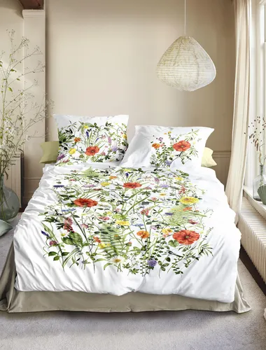 Irisette Mako-Satin Bettwäsche-Garnitur Wave 8590 - Bettwäsche aus 100% Baumwolle, atmungsaktiv und temperaturausgleichend mit hochwertigem Reißverschluss für einfaches Beziehen. Pflegeleicht bei 60°C, ideal für erholsamen Schlaf.