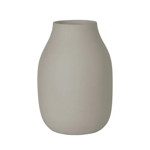 blomus Vase COLORA 14x14x20 cm grau - Elegante Dekovase in Grau, ideal für moderne Wohnräume und perfekt für frische Blumenarrangements.