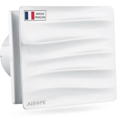 AIROPE-100 mm,Badlüfter Ventilator,Modernes Design und ästhetischer Look, Abluftventilator mit Rückschlagventil,Wandmontage,für Bad,Küche,WC,Büro,leiser Betrieb,5 JAHRE Garantie