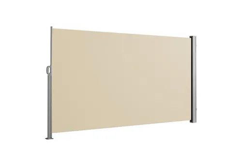 SVITA Seitenmarkise ausziehbar, Sichtschutz für Balkon und Terrasse - Sichtschutz für Außenbereich, UV-Schutzfaktor 50+, ideal für sonnige Tage, Maße 500 x 160 cm, in elegantem Beige.