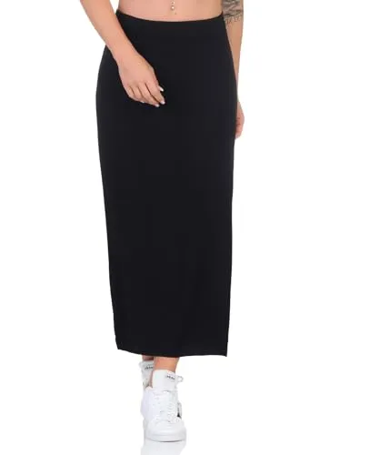 ONLY Onlpiper Life Midi Slit Skirt Noos Ptm - Damen Midirock mit modischem Schlitz, ideal für stilvolle Outfits und vielseitige Anlässe.