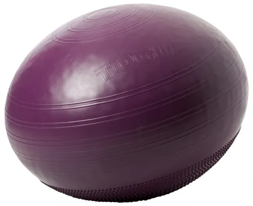 TOGU Gymnastikball Pendel Ball Flieder, 80x55 cm - Fitnessball für vielseitige Nutzung - Gymnastikbälle mit ovale Form, die Wegrollen verhindert. Ideal für Fitness und als Sitzball. Belastbar bis 1000 kg, Platzsicher bis 250 kg. Hergestellt in Deutschland.