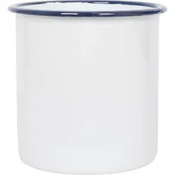 1x Blau 15.5cm Weiß Emaille-Utensilienhalter - Küche Besteck Utensilien Löffel Lagerung Veranstalter Topf Gestell Caddie Stand - Von Argon Ta - Blau