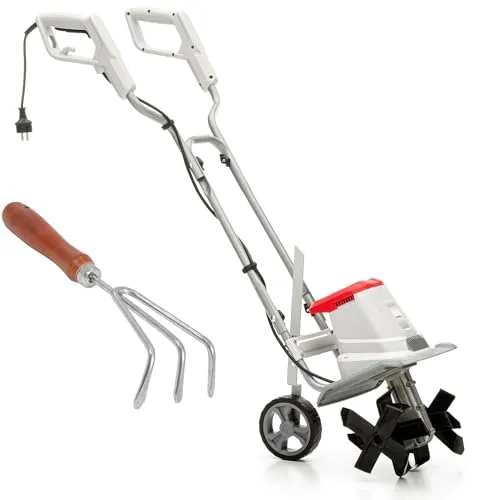 IKRA Elektromotorhacke IET 1030 – 30 cm Arbeitsbreite - Kompakte Elektro-Motorhacke mit 1.080 Watt, ideal für effiziente Bodenbearbeitung. Höhenverstellbarer Hacksporn und integriertes Transportrad für flexiblen Einsatz und einfachen Transport.