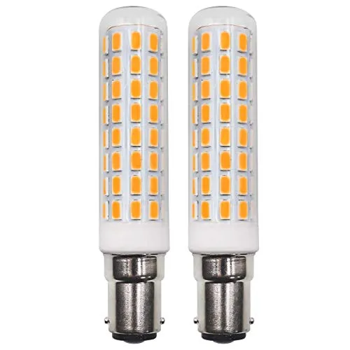 ASAIHKUN B15D LED-Glühbirne AC 230V SBC-Bajonett 7.5 W Entspricht 70W-120W Halogenlampen Maiskolben 1200 lm Warmweiß 3000K Kein Flackern Glas klar Nicht dimmbar für Nähmaschinen Stehlampe 2er-Pack