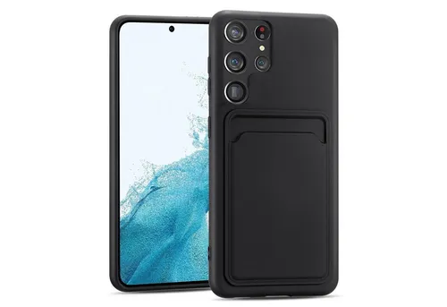 CoolGadget Handyhülle Card Case Handy Tasche für Samsung Galaxy S22 Ultra 6,8 Zoll, Silikon Schutzhülle mit Kartenfach für Samsung Galaxy S22 Ultra Hülle