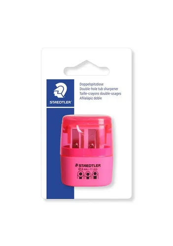 STAEDTLER Anspitzer Staedtler Doppelspitzdose neon pink blister