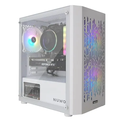 EXTREMEBIT Gaming PC Gaming Computer zusammengebaut, Prozessor Core i5-12400F, Grafikkarte RTX 5060 8 GB GDDR7, 32 GB RAM, 1 TB SSD, Win 11 Pro - Weiß
