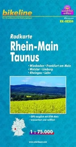Produktbild Bikeline Radkarte: Rhein-Main Taunus, Wiesbaden