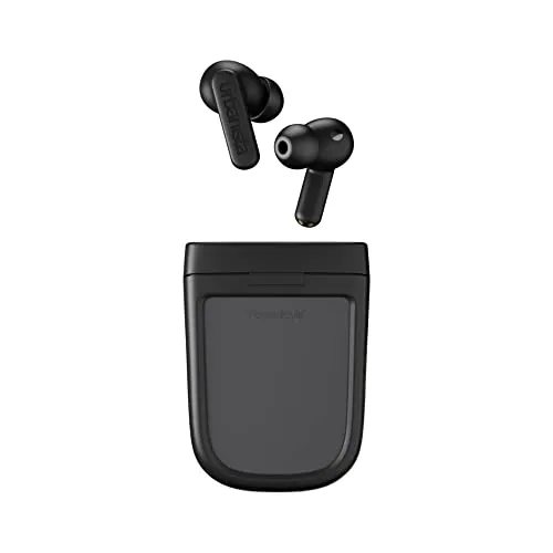 Urbanista Phoenix In-Ear Bluetooth Kopfhörer - Solar geladen in Schwarz - Kopfhörer mit innovativer Solar-Ladeschale, die durch Lichtquellen aufgeladen wird. Genießen Sie 8 Stunden Wiedergabe und aktive Geräuschunterdrückung für ein ungestörtes Klangerlebnis.