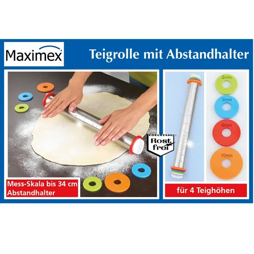 FAIE Teigrolle mit Abstandhalter aus Edelstahl von keine