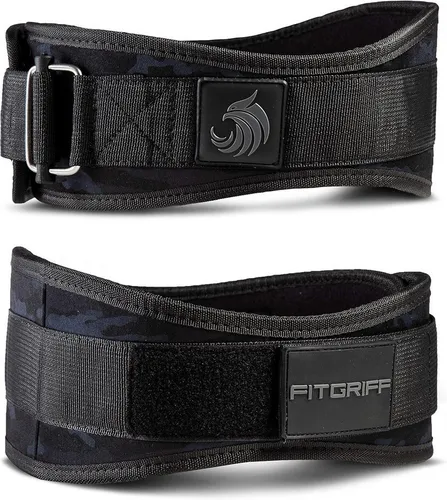 GD IMPORT Rücken Stützgürtel Fitgriff Gewichthebergürtel V2 - Unisex Camo-Black Größe: S