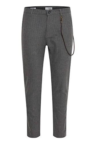 Produktbild !Solid Travis Herren Stoffhose Chino Cropped Slim Fit, Größe:M, Farbe:DAR Grey M (798288)_feingestreift