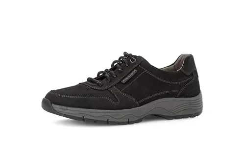 Pius Gabor Herren Sneaker,Schnürschuhe,recyceltes Futter,Latex Wechselfußbett,Super Flex Sohle,straßenschuhe,Black/Black,47 EU / 12 UK