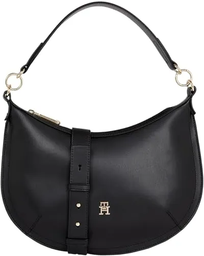 Tommy Hilfiger Damen Schultertasche - Stylische Shoulder Bag mit Reißverschluss - Damen-Schultertaschen aus hochwertigem Polyurethan, ideal für den täglichen Gebrauch mit praktischem Flap-Verschluss und schickem Design.