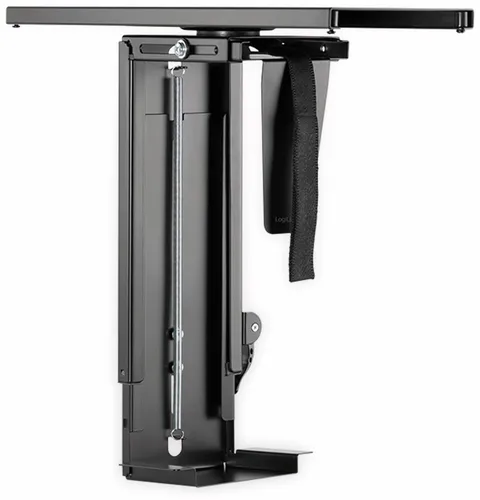 LogiLink PC-Halterung EO0031, schwarz - Zubehör & Pflege, drehbare Schreibtischhalterung für Mini- und Midi-Tower mit Schnellverschluss und Schiebemechanismus für optimale Zugänglichkeit.