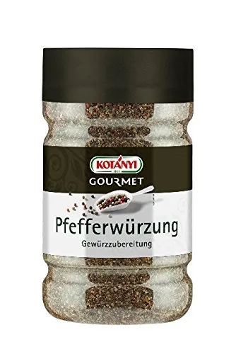 Kotanyi Pfefferwürzung 740g für Gastronomie - Feinste Gewürzzubereitung in Großpackung für die Gastronomie. Ideal für den professionellen Einsatz, sorgt für ein unverwechselbares Geschmackserlebnis.