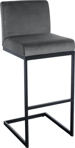 Deluke Barhocker Dunkelgrau mit Samtbezug – 104 cm hoch