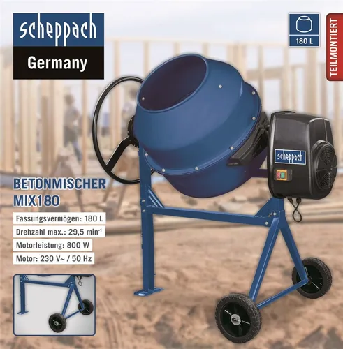 Scheppach Betonmischer Mix 180 L von Scheppach