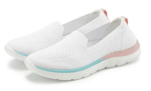 LASCANA Halbschuh, Sneaker, Slip-On-Sneaker, Slipper aus bequemen Textil-Material zum Reinschlüpfen VEGAN