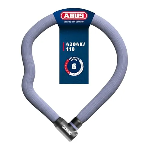 Abus Goose Lock 4204K Kettenschloss 110 cm - Fahrradschlösser mit 110 cm Länge, bietet hohe Sicherheit und Flexibilität beim Abschließen Ihres Fahrrads.