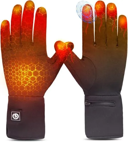 elektrische beheizte Handschuhe für Herren Damen，wiederaufladbar beheizbare Winter Handschuhe für Outdoor Fahrrad Motorad Ski Snowdoard Jagd