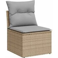 vidaXL Garten-Sofa-Set mit Kissen 8 pcs Beige - Modulares Gartenmöbel-Set für 8 Personen, ideal für gemütliche Abende im Freien. Langlebiges Poly-Rattan mit UV-Schutz und bequemen Kissen sorgt für stilvolle Entspannung.