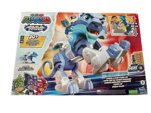 PJ Masks Animal Power Catboys - Brüllende Powerkatze - Vorschulspielzeug mit Motor, über 20 Lichtern und Geräuschen, perfekt für actionreichen Spielspaß für Kinder ab 3 Jahren!
