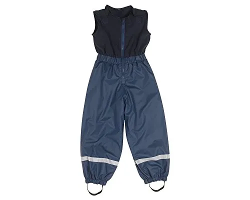 Playshoes Matschhose Regenlatzhose Fleece-Futter Unisex Kinder - Regenhose für Jungen, wind- und wasserdicht mit Fleece-Futter für optimalen Komfort und Wärme, ideal für nasse Abenteuer im Freien.