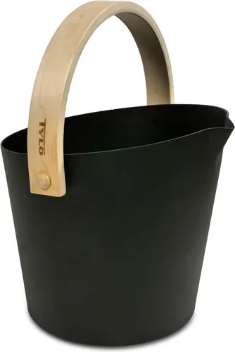 Tylö Saunakübel Brilliant Black – Elegantes Design aus Aluminium - Aufgusskübel & -kellen, hochwertiges eloxiertes Aluminium, rostfrei und hitzebeständig – ideal für Saunagenuss mit praktischem 5-Liter Fassungsvermögen.