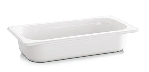 APS 83753 GN 1/3 Behälter ECO LINE, 32,5 x 17,6 cm, Tiefe 65 mm, 2 Liter Melamin, weiß