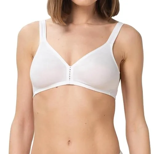 Triumph Damen BH Ohne Bügel Eileen N, Weiß (White), Gr. 75B - Funktionsunterwäsche, stylischer Minimizer-BH für mehr Komfort und Unterstützung, der die Brust optisch verkleinert und ein schönes Dekolleté formt.