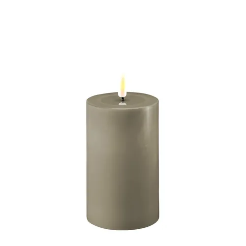 Deluxe HomeArt LED Kerze Sand  Stumpenkerze  7,5 x 12,5cm in grau von Deluxe Homeart