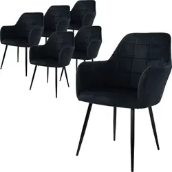 ML-DESIGN Esszimmerstuhl Set von 6, ergonomisch & gepolstert - Elegante Esszimmerstühle mit Samtbezug, ideal für stilvolle Wohnzimmer. Leicht zu reinigen und perfekt für jeden Esstisch.