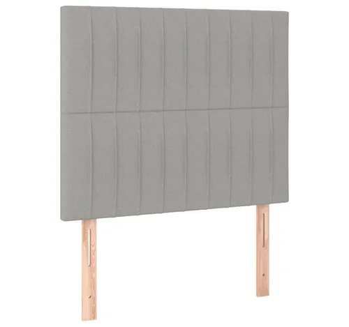 vidaXL Kopfteil 2er Set Hellgrau 90x5x78/88 cm