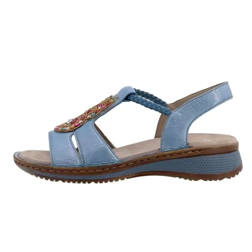 ara Damen Hawaii Sandale, Azzuro, 39 EU - Wanderschuhe mit High Soft Technologie für maximalen Komfort und Unterstützung bei jedem Schritt.