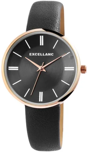 Excellanc Quarzuhr EX0320 - Armbanduhren: Elegante Damenuhr mit stilvollem Lederimitatband, ideal für jeden Anlass und perfekt für modebewusste Frauen.