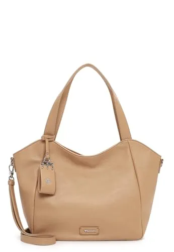 Tamaris Shopper TAS Felice für Damen - Beige - Handtasche aus hochwertigem Synthetik, ideal für den Alltag mit einem abnehmbaren, längenverstellbaren Umhängeriemen und praktischen Innenfächern.