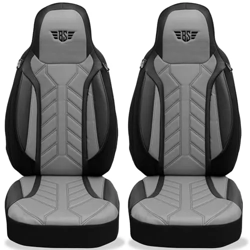 BREMER SITZBEZÜGE für FIAT Ducato, Jumper und Boxer - Sitzbezüge für Wohnmobile, aus strapazierfähigem Kunstleder und Lakoste-Gewebe, atmungsaktiv und pflegeleicht, ideal für langen Fahrkomfort und Schutz, passend für Teilintegrierte, Urban Camper und Kastenwagen.
