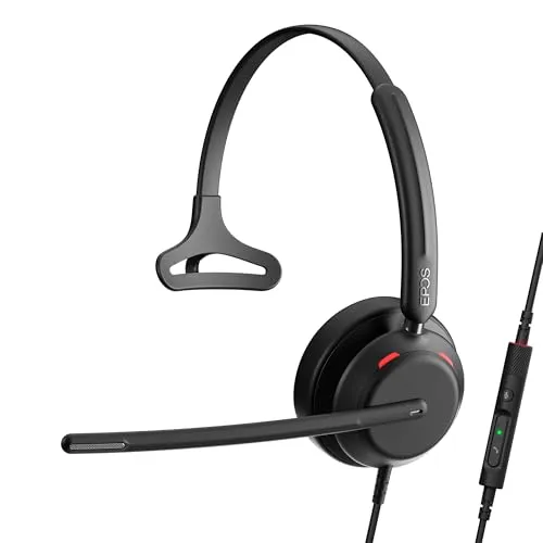 Epos IMPACT 730 - Kabelgebundenes Mono-Headset mit 3 digitalen Mikrofonen, branchenführende Sprachaufnahme und ideal für geschäftige Arbeitsumgebungen