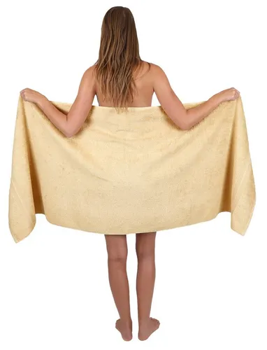 Betz Saunatuch Saunatuch Badetuch groß XXL Gold Badetücher Saunahandtücher 70x200 cm, 100% Baumwolle, Farbe beige
