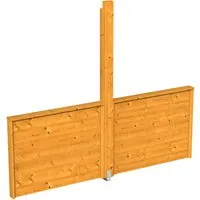 Brüstung SKAN HOLZ Toulouse 270 x 206 cm Eiche hell - Gartenhäuser: Robuste Brüstung aus hellem Eichenholz, ideal für eine stilvolle und langlebige Abgrenzung in Ihrem Garten.