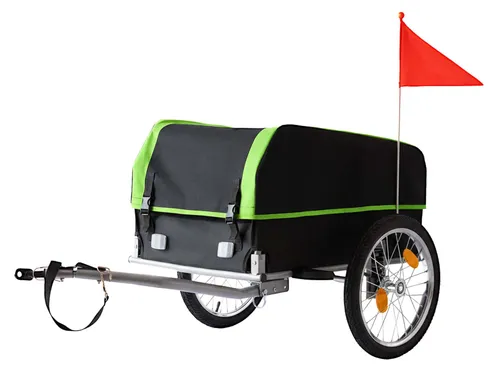 Relaxdays Klappbarer Fahrradanhänger Lastenanhänger 120L