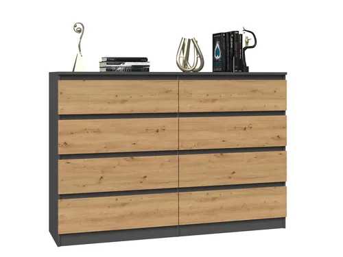 Raumhirsch Furniture Kommode Anthrazit, 6 Schubladen